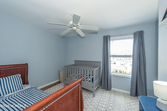 45 Fielder Ave, Seaside Heights, NJ 08751 - bedroom featuring ceiling fan and tile patterned floors