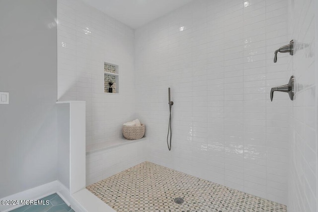 451 Woodbury Dr, Jackson, NJ 08527 - full bath with tiled shower and tile patterned flooring