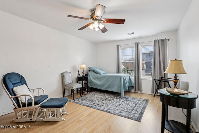 414 Bay Blvd Unit B, Seaside Heights, NJ 08751 - bedroom featuring wood finished floors and a ceiling fan