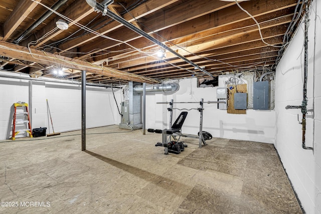 40 Centerville Rd, Holmdel, NJ 07733 - exercise room featuring electric panel and concrete block wall