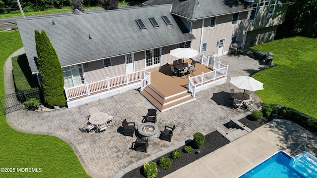 40 Centerville Rd, Holmdel, NJ 07733 - aerial view of property and surrounding area with a pool area