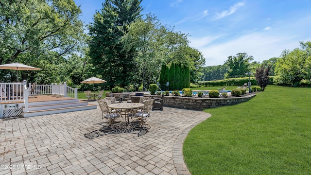 40 Centerville Rd, Holmdel, NJ 07733 - view of patio with a deck and outdoor dining space