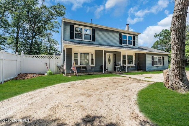 720 Weehawken Ave, Forked River, NJ 08731 - view of front of property with dirt driveway and a porch