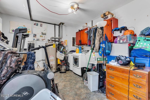 720 Weehawken Ave, Forked River, NJ 08731 - below grade area featuring gas water heater and washing machine and dryer