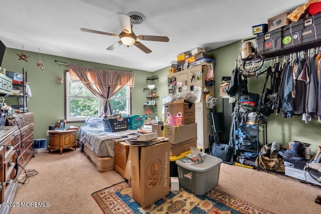 720 Weehawken Ave, Forked River, NJ 08731 - bedroom with carpet and a ceiling fan