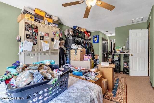 720 Weehawken Ave, Forked River, NJ 08731 - bedroom with carpet flooring and ceiling fan
