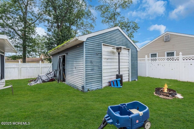 720 Weehawken Ave, Forked River, NJ 08731 - view of outbuilding featuring a fenced backyard and a fire pit