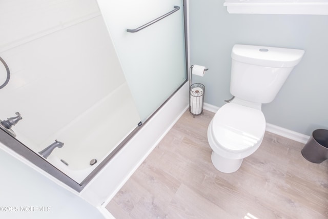 1920 Kenilworth Ct, Toms River, NJ 08753 - bathroom with a shower and wood finished floors
