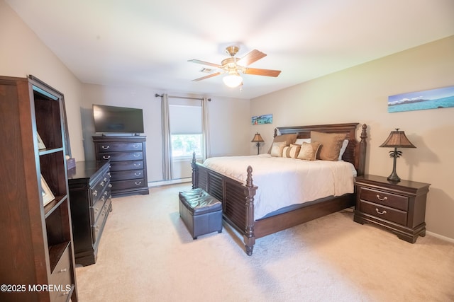 1920 Kenilworth Ct, Toms River, NJ 08753 - bedroom with light carpet, a ceiling fan, and baseboard heating