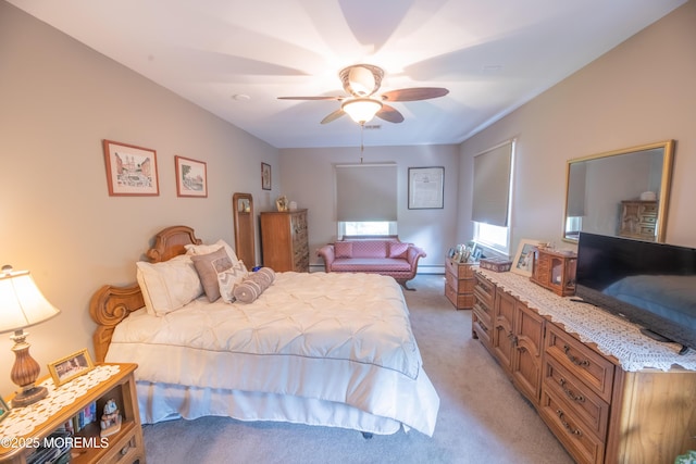 1920 Kenilworth Ct, Toms River, NJ 08753 - bedroom with light carpet and ceiling fan