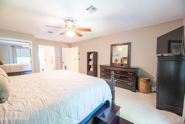 1920 Kenilworth Ct, Toms River, NJ 08753 - bedroom with carpet, a closet, and a ceiling fan