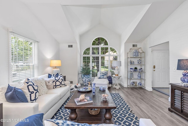2254 S Chanticleer Ct, Toms River, NJ 08755 - living area with wood finished floors and high vaulted ceiling