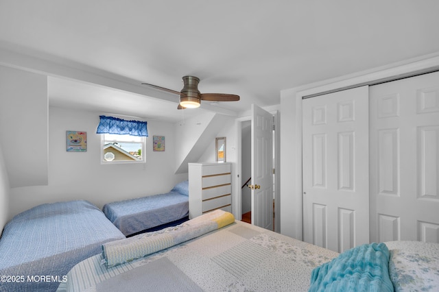 307 Webster Ave, Seaside Heights, NJ 08751 - bedroom featuring a closet and a ceiling fan