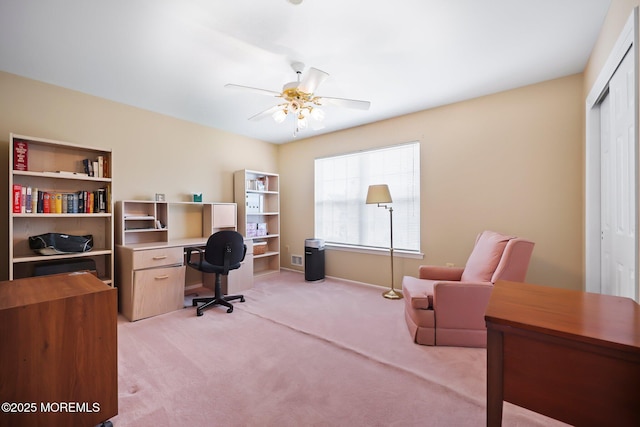 57 High Pointe Way, Matawan, NJ 07747 - office space featuring light carpet and ceiling fan
