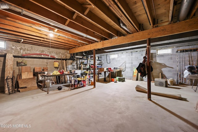 57 High Pointe Way, Matawan, NJ 07747 - basement featuring concrete block wall