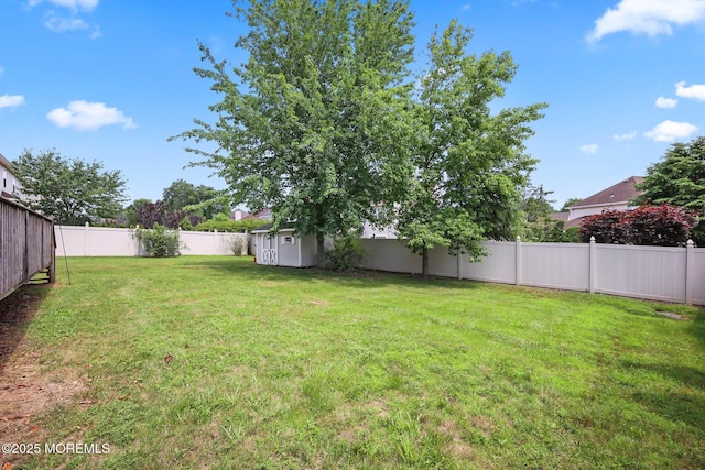 57 High Pointe Way, Matawan, NJ 07747 - fenced backyard with a storage unit