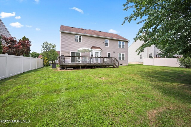 57 High Pointe Way, Matawan, NJ 07747 - rear view of property featuring a deck