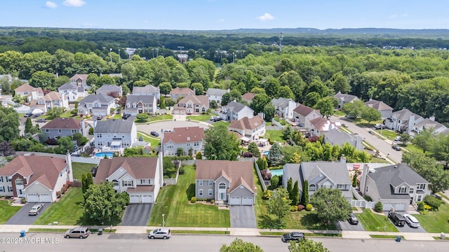 57 High Pointe Way, Matawan, NJ 07747 - aerial view of residential area featuring a forest