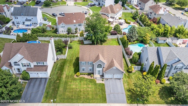 57 High Pointe Way, Matawan, NJ 07747 - aerial perspective of suburban area featuring a pool area
