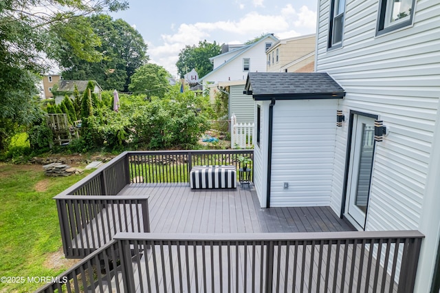 101 Broad St, Matawan, NJ 07747 - deck featuring a lawn