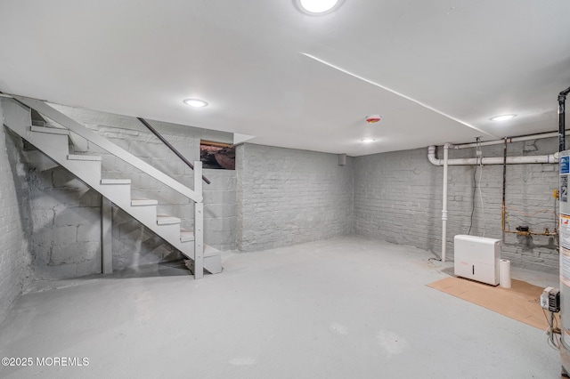 101 Broad St, Matawan, NJ 07747 - unfinished below grade area featuring stairway