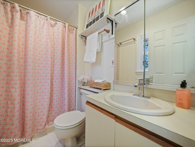 962 Columbus Dr, Brick, NJ 08724 - full bathroom with vanity and a shower with shower curtain