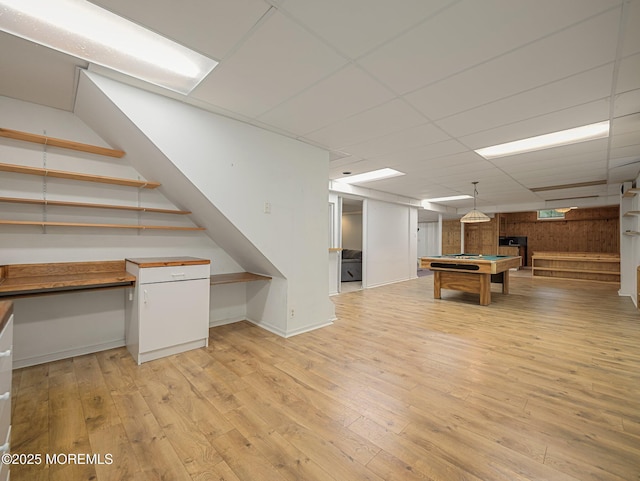 962 Columbus Dr, Brick, NJ 08724 - playroom featuring light wood-style flooring and billiards