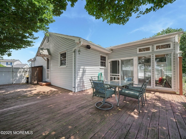 962 Columbus Dr, Brick, NJ 08724 - wooden terrace featuring outdoor dining space