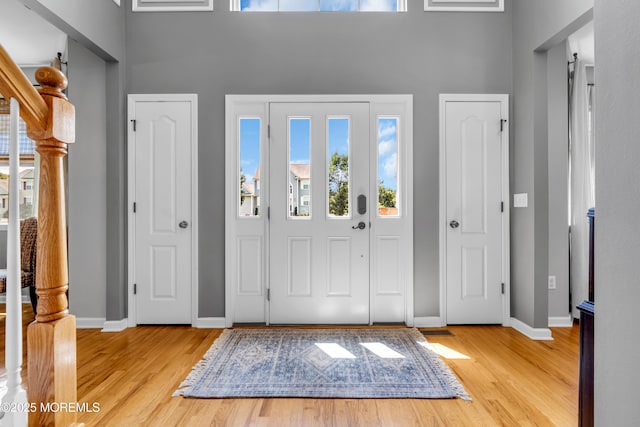 1667 Kalvel Ct, Toms River, NJ 08755 - foyer featuring healthy amount of natural light, a high ceiling, and light wood-style floors