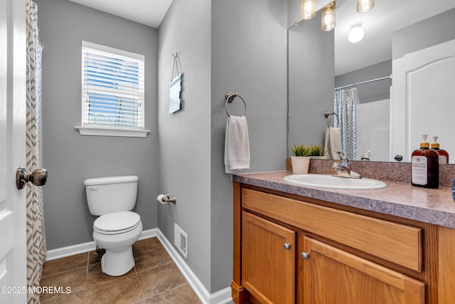 1667 Kalvel Ct, Toms River, NJ 08755 - bathroom featuring vanity, tile patterned flooring, and a shower with shower curtain