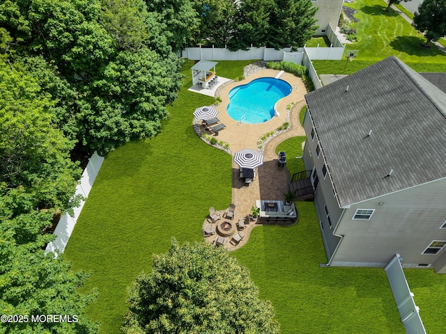1667 Kalvel Ct, Toms River, NJ 08755 - drone / aerial view of a pool area