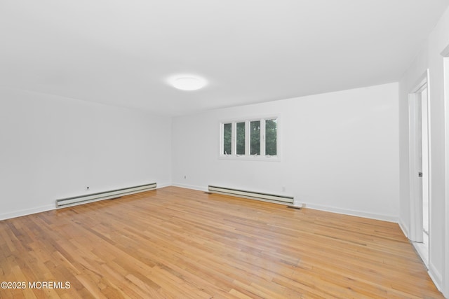 10 Locust Grove Ln, Manalapan, NJ 07726 - empty room with baseboard heating and light wood-type flooring