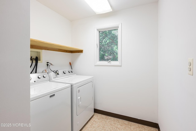 10 Locust Grove Ln, Manalapan, NJ 07726 - laundry area featuring washer and clothes dryer and baseboards