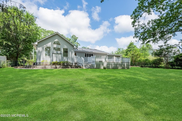 10 Locust Grove Ln, Manalapan, NJ 07726 - rear view of property with a deck