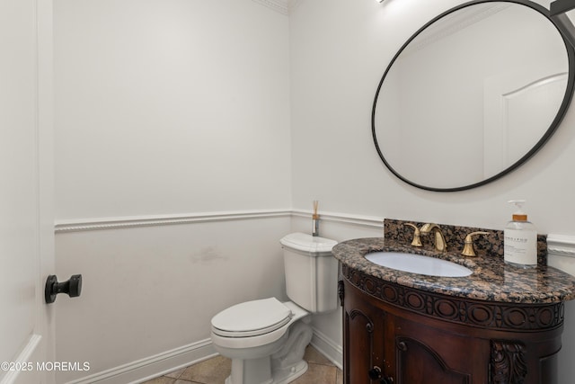95 Linden Ave, West Long Branch, NJ 07764 - half bathroom with vanity and tile patterned floors
