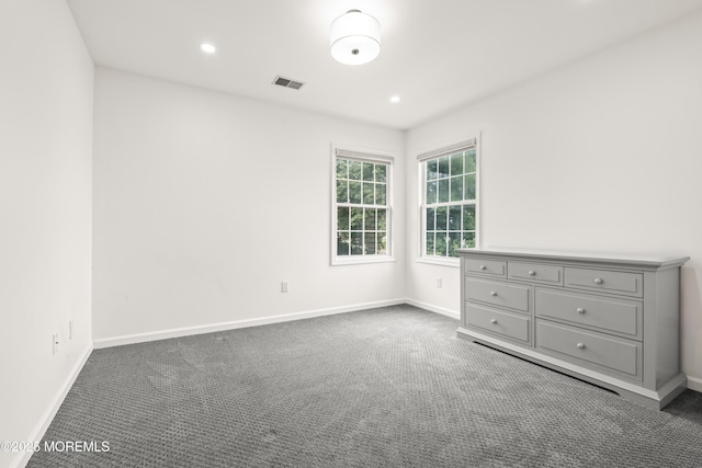 95 Linden Ave, West Long Branch, NJ 07764 - unfurnished bedroom with dark carpet and recessed lighting