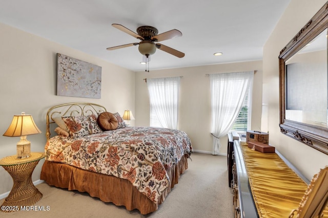 8 Yellowstone Ln, Howell, NJ 07731 - bedroom featuring light colored carpet, recessed lighting, and ceiling fan