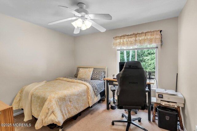 8 Yellowstone Ln, Howell, NJ 07731 - bedroom with carpet floors, an office area, and ceiling fan