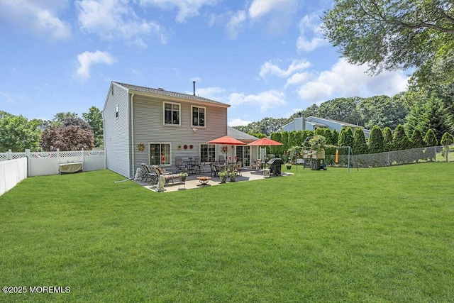 8 Yellowstone Ln, Howell, NJ 07731 - back of property featuring a fenced backyard and a patio