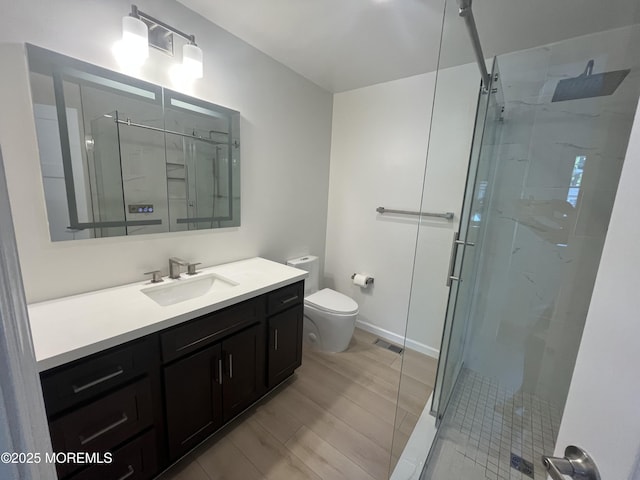 191 US Highway 9 Unit 14, Englishtown, NJ 07726 - full bath with vanity, a stall shower, and wood finished floors
