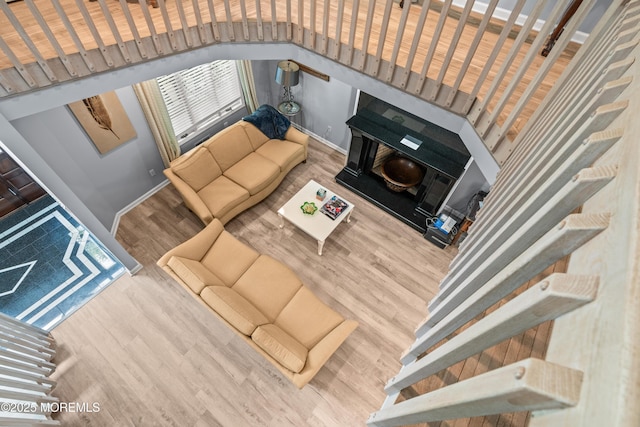 7 Wallace Ave, Oakhurst, NJ 07755 - living room with wood finished floors and baseboards