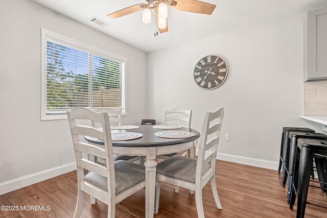 50 Lenape Trl, Tinton Falls, NJ 07724 - dining room with a ceiling fan and light wood-style floors