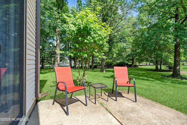 50 Lenape Trl, Tinton Falls, NJ 07724 - view of patio featuring view of wooded area