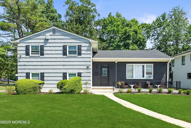 460 Runyan Ave, Deal, NJ 07723 - split level home featuring a front lawn and covered porch