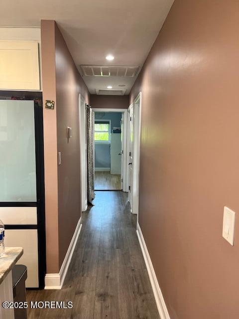 304 Palmer Ave, Neptune Township, NJ 07753 - hall featuring dark wood finished floors and recessed lighting