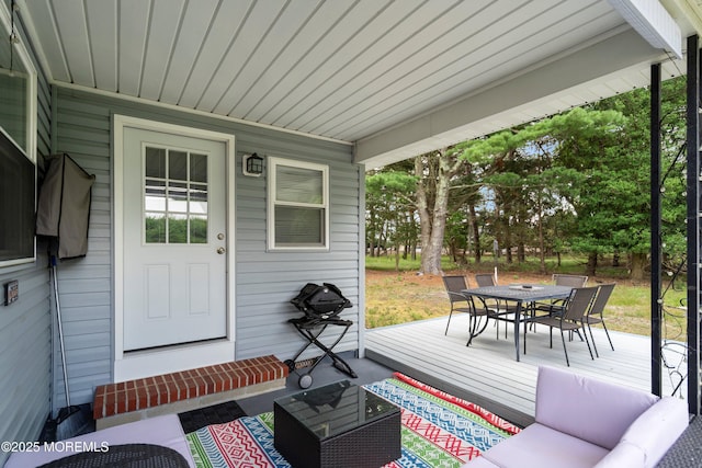 410 Jamaica Blvd, Toms River, NJ 08757 - wooden deck with outdoor dining space and outdoor lounge area