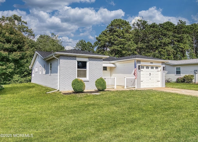163 Courtshire Dr, Brick, NJ 08723 - view of front of home featuring a garage, concrete driveway, and a front lawn