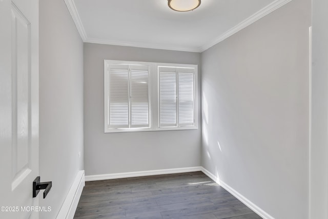 163 Courtshire Dr, Brick, NJ 08723 - spare room featuring ornamental molding, dark wood finished floors, and plenty of natural light