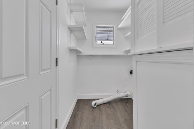 163 Courtshire Dr, Brick, NJ 08723 - laundry area with wood finished floors and baseboards