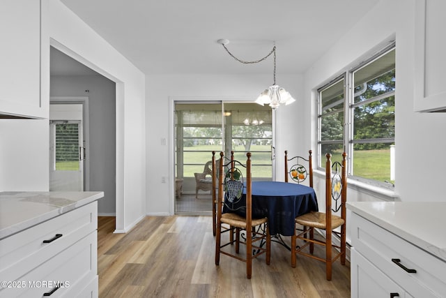 117 Clay Cir, Brick, NJ 08724 - dining area featuring light wood-style flooring, healthy amount of natural light, and a chandelier